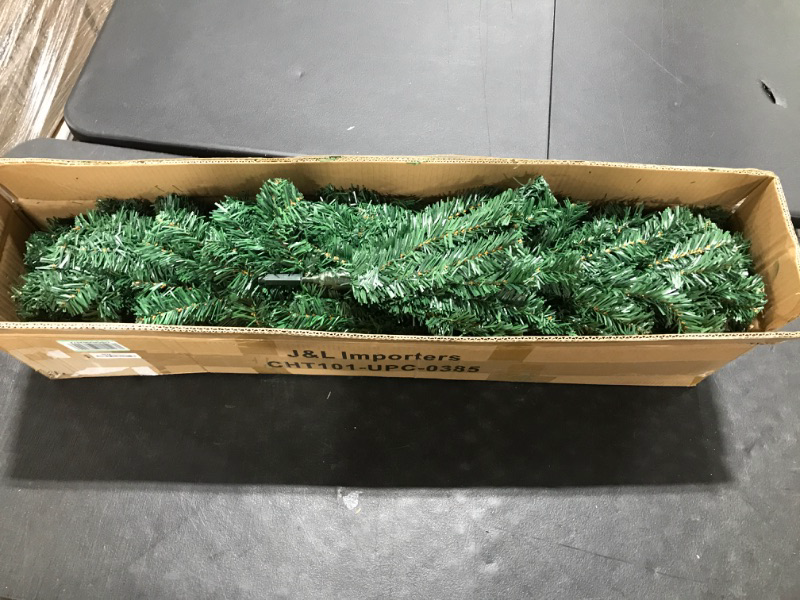 Photo 2 of 6 Ft Premium Christmas Tree with 1200 Tips for Fullness - Artificial Canadian Fir Full Bodied Christmas Tree with Metal Stand, Lightweight and Easy to Assemble 6FT