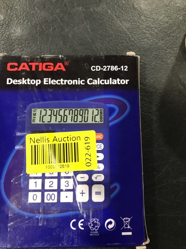 Photo 1 of Desktop Calculator 12 Digit with Large LCD Display and Sensitive Button, Solar and Battery Dual Power, Standard Function for Office, Home, School, CD-2786 (Blue)