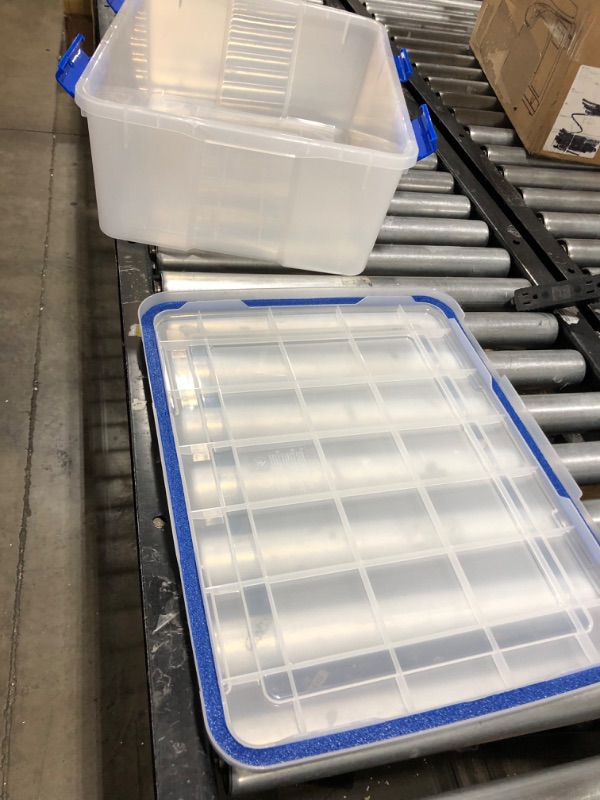 Photo 1 of 15inx20in STORAGE BIN WITH LID 7IN DEEP  