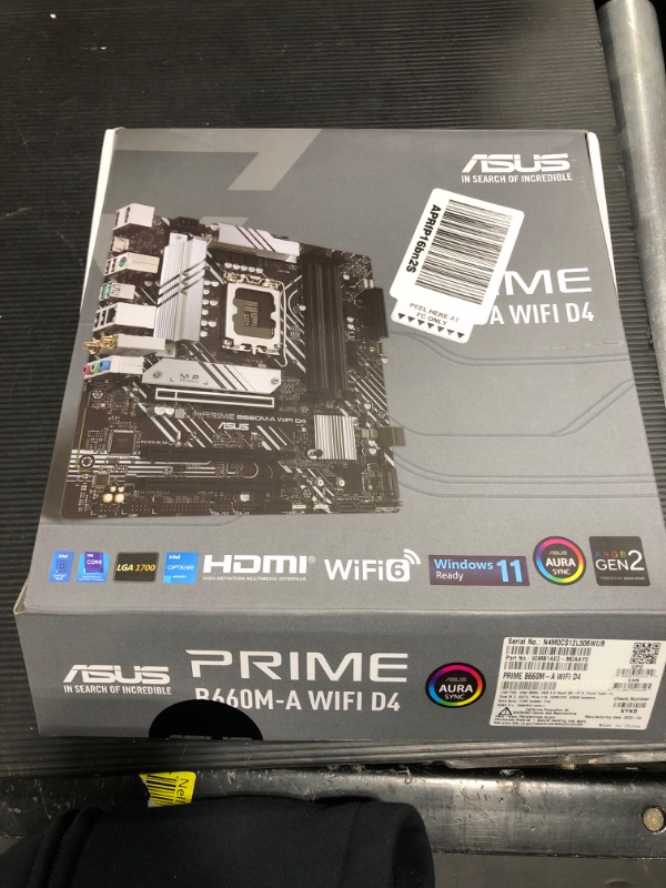 Photo 2 of ASUS Prime B660M-A WiFi D4 Intel LGA 1700 Micro ATX DDR4 Motherboard---SOLD AS IS 