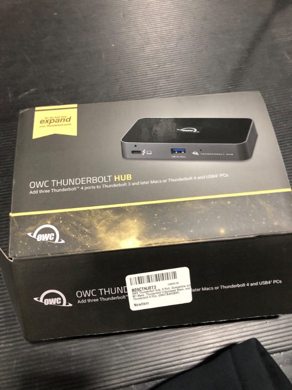 Photo 6 of OWC Thunderbolt Hub, 5 Port, Compatible with M1 Macs, Thunderbolt 3 Equipped Macs, and Thunderbolt 4 PCs, (OWCTB4HUB5P)