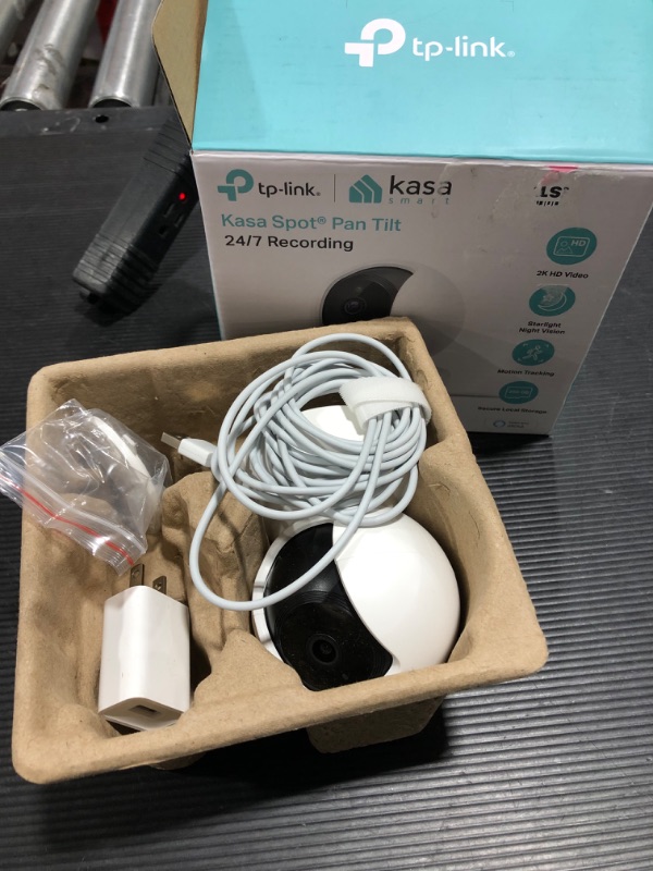 Photo 3 of Kasa Smart 2K Security Camera for Baby Monitor Pan Tilt, 4MP HD Indoor Camera with Motion Detection, Two-Way Audio, Night Vision, Cloud & SD Card Storage, Works with Alexa & Google Home (KC410S) Pan/Tilt Camera New 2K