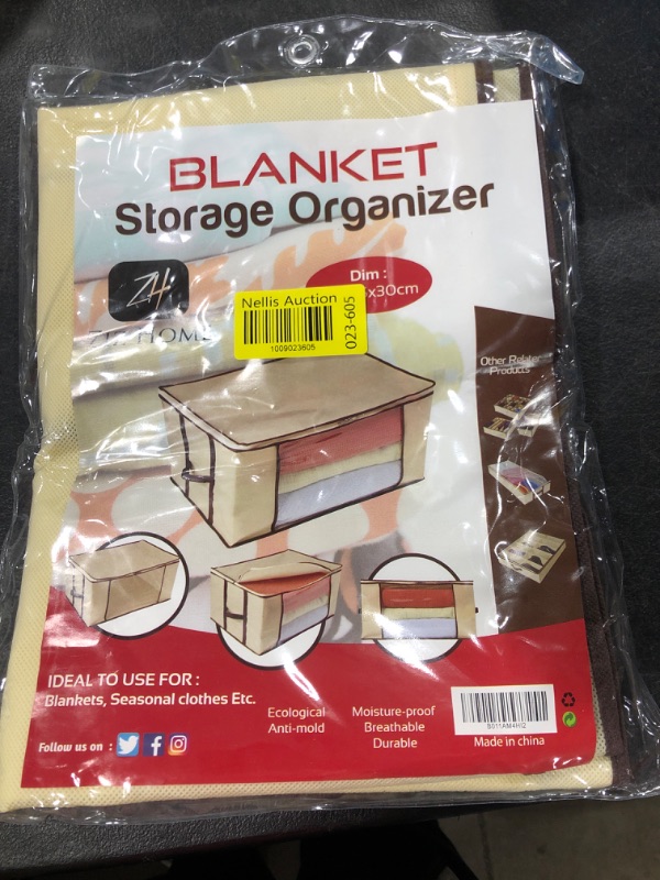 Photo 2 of Ziz Home Blankets Clothes Storage Bag Closet Organization | Linen Blanket Storage Sweater Storage Duvet Storage Bags Clear Transparent Window (1)