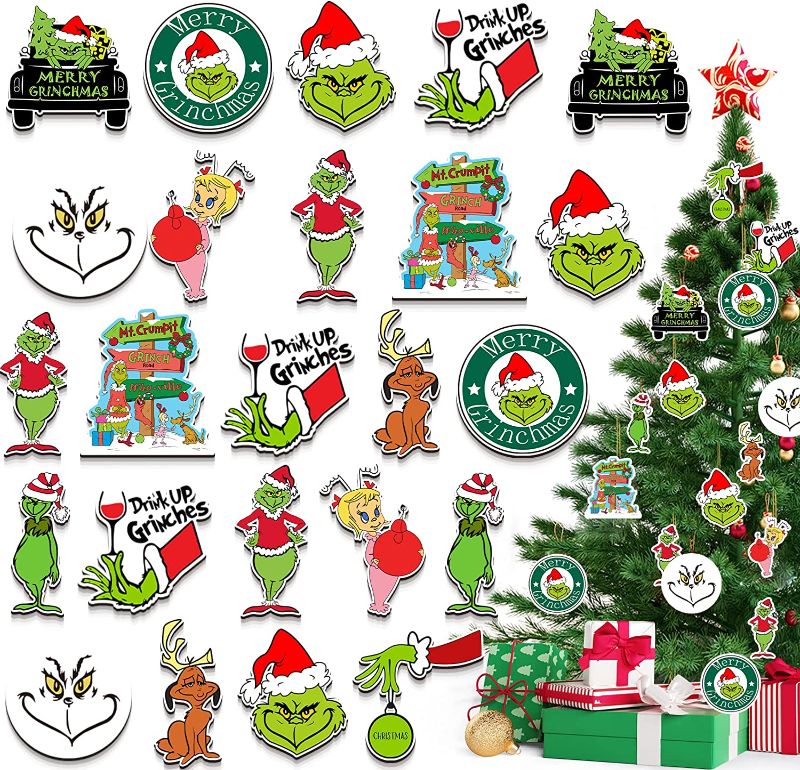 Photo 1 of 24Pcs Paper Christmas Tree Ornaments, 