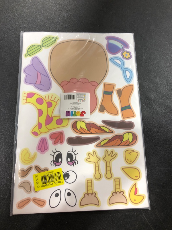 Photo 2 of 36 Pcs Thanksgiving Make-a-Turkey Sticker Crafts for Kids 