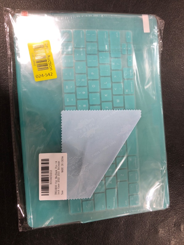 Photo 2 of MacBook Pro 14 inch Case 2022 2021 Release A2442, Frosted Hard Shell Case & Keyboard Cover & Screen Protector Compatible with New MacBook Pro 14 inch M1 Pro/Max, Matte Turquoise