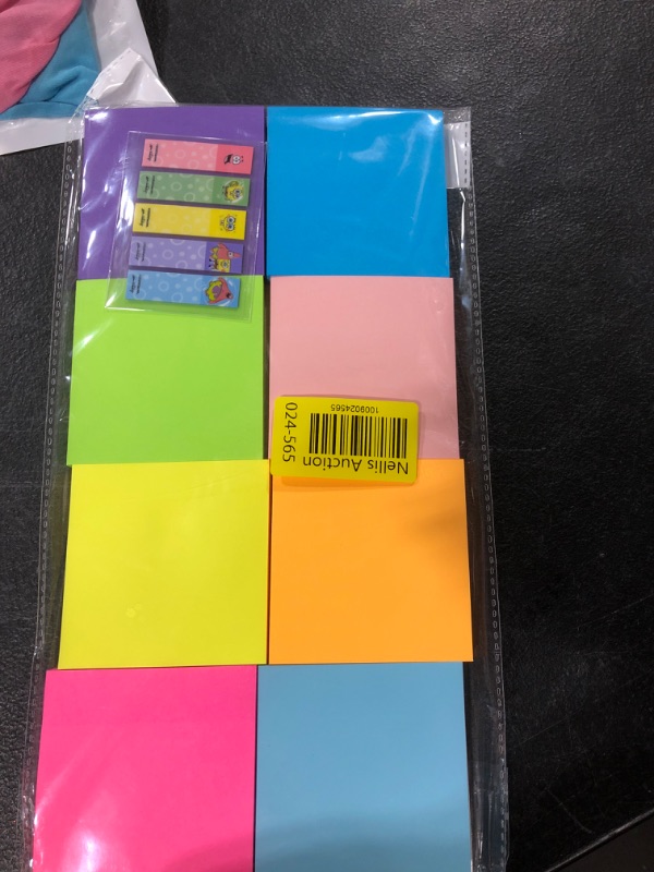 Photo 2 of (8 Pack) Sticky Notes 3 x 3 in , 8 Colors Post Self Sticky Notes Pad Its , Bright Post Stickies Colorful Sticky Notes for Office, Home, School, Meeting, 84 Sheets/pad Bright Colors