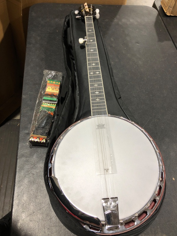 Photo 3 of 5-String Banjo 24 Bracket with Geared 5th Tuner and Mid-range Closed Handle, Beginner Kit with 420D Oxford Cloth Bag