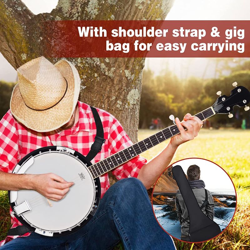 Photo 1 of 5-String Banjo 24 Bracket with Geared 5th Tuner and Mid-range Closed Handle, Beginner Kit with 420D Oxford Cloth Bag