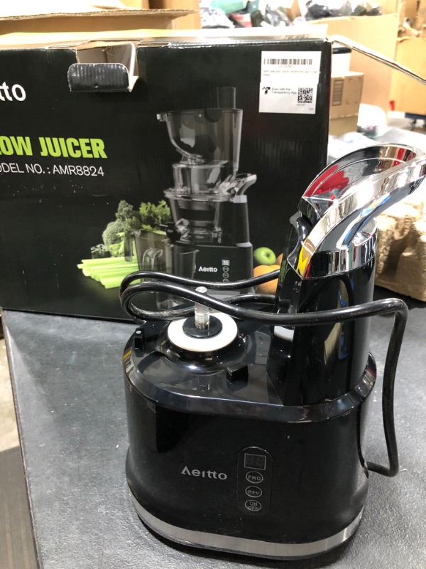 Photo 1 of Aeitto Slow Juicer, Slow Masticating Juicer Machine with Big Wide 81mm Chute 900 ml Juice Cup, Cold Press Juicer for Nutrient Fruits and Vegetables, Juicer Machine BPA-Free, Easy to Clean