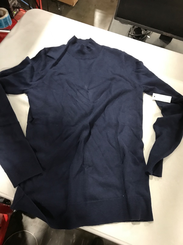 Photo 1 of Amazon Essentials Women's Lightweight Mockneck Sweater Small Navy