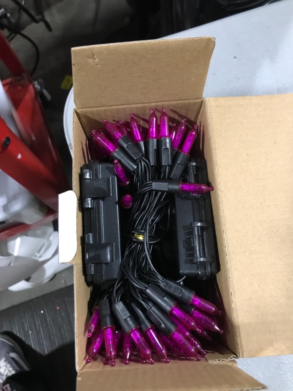 Photo 1 of Twinkle Star Outdoor Halloween Lights Battery Operated 50 LED Mini String Light with 8 Modes, 16ft Waterproof Fairy Lights for Garden Patio Wedding Wreath Party Decoration (Purple, 2 Pack)
