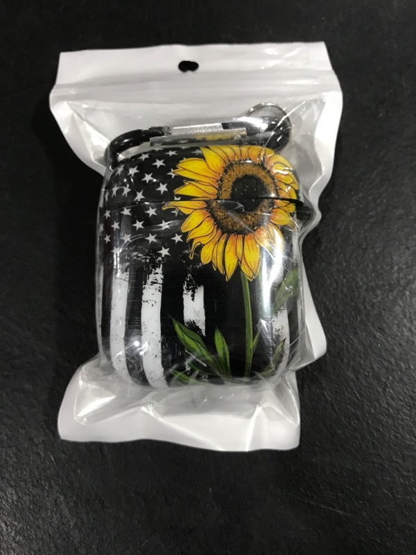 Photo 2 of Anime Airpods Case, Shockproof Protective Soft Cute Skin Case Cover for Airpods- Sunflower