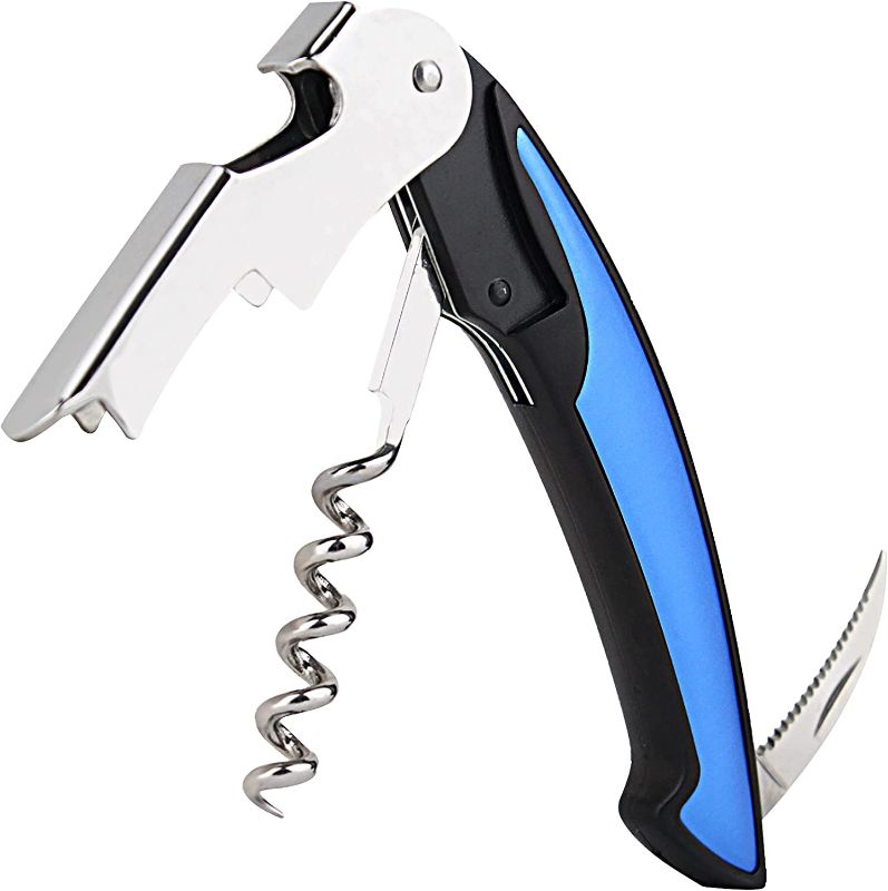 Photo 2 of 1 Pack Manual Wine Bottle Opener Corkscrew Foil Key Cutter Wine Gifts for Bartender Bottle Opener Tool Housewarming Gift https://a.co/d/3lEvlRz