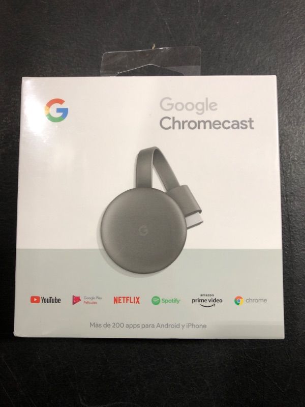 Photo 2 of BRAND NEW IN BOX STILL SEALED--Google Chromecast (3rd Generation) Media Streamer - Black
