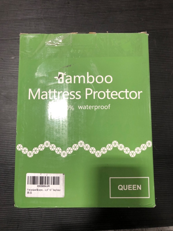 Photo 3 of [Queen Size] Premium 100% Waterproof Mattress Protector- Bed Mattress Cover Breathable Bamboo 3D Air Fabric Cooling Mattress Pad Cover Smooth Soft Noiseless Washable, 8''-21'' Deep Pocket Queen 60"x80" White