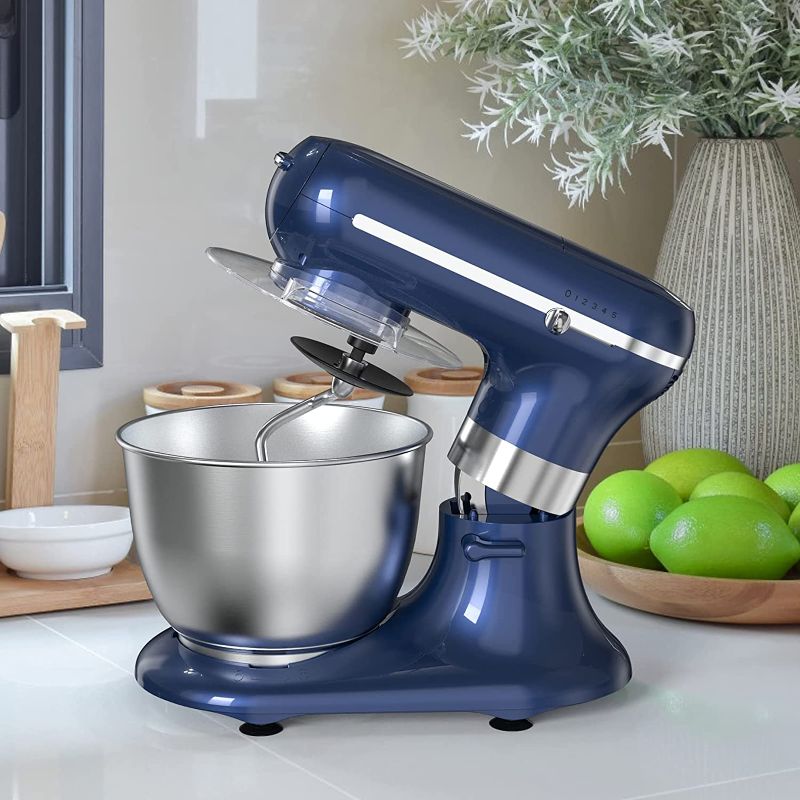 Photo 1 of [RED] `Aifeel Stand Mixer, 6 in 1 Multifunctional Electric Kitchen Mixer 800W 5 Speed with 1.5L juice cup,6.5 QT Bowl, Dough Hook, Whisk, Beater,Meat Grinder , Blender, Sausage Kit (Red)
