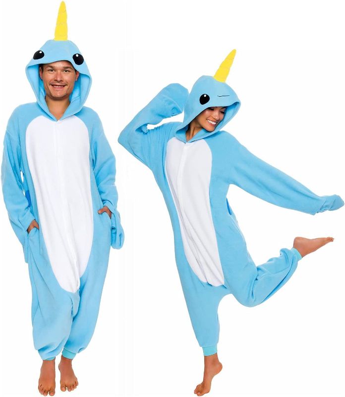 Photo 1 of Adult Onesie Halloween Costume - Animal and Sea Creature - Plush One Piece Cosplay Suit for Adults, Women and Men FUNZIEZ!
