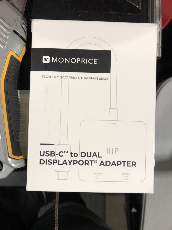 Photo 2 of Monoprice USB-C to Dual 4K DisplayPort Adapter (Dual 4K@60Hz) Compatible with Thunderbolt 3 Devices with Windows and MacOS