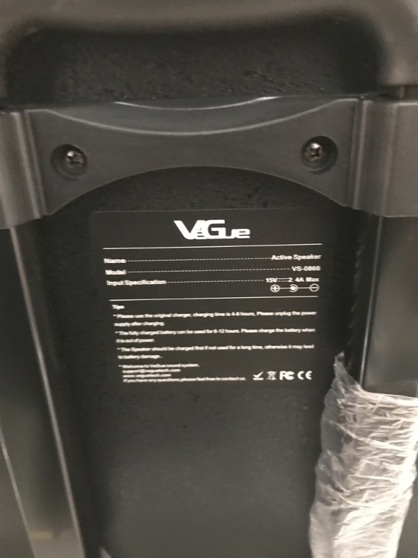 Photo 1 of VeGue Karaoke Machine, Bluetooth Speaker PA System for Adults & Kids with 2 Wireless Microphones, 8'' Subwoofer, Wireless Singing Machine for Christmas Party, Wedding, Gathering(VS-0866)