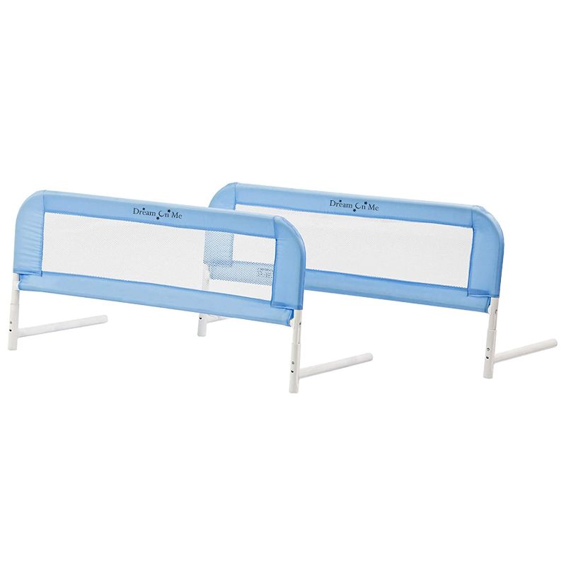 Photo 1 of Adjustable Bed Rail Double Pack With Breathable Mesh Fabric In White
