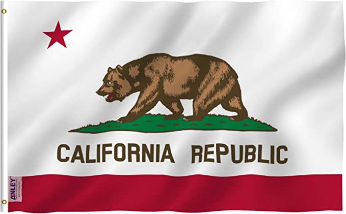 Photo 1 of 3x5 Foot California State Flag - Vivid Color and Fade proof - Canvas Header and Double Stitched - Calif. CA Flags Polyester with Brass Grommets