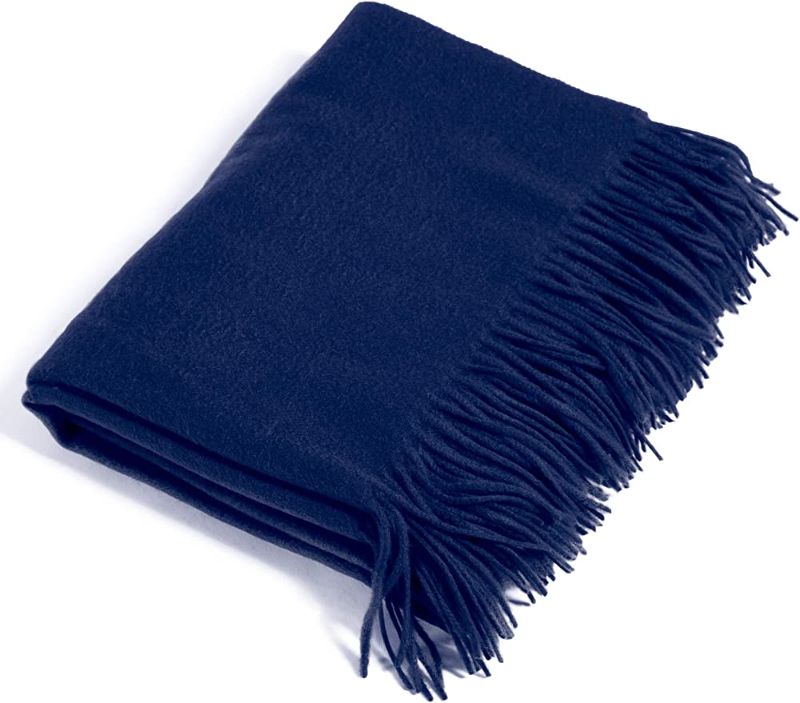 Photo 1 of 100% Pure Cashmere Throw Blanket for Sofa, Classic Design with Gift Box 