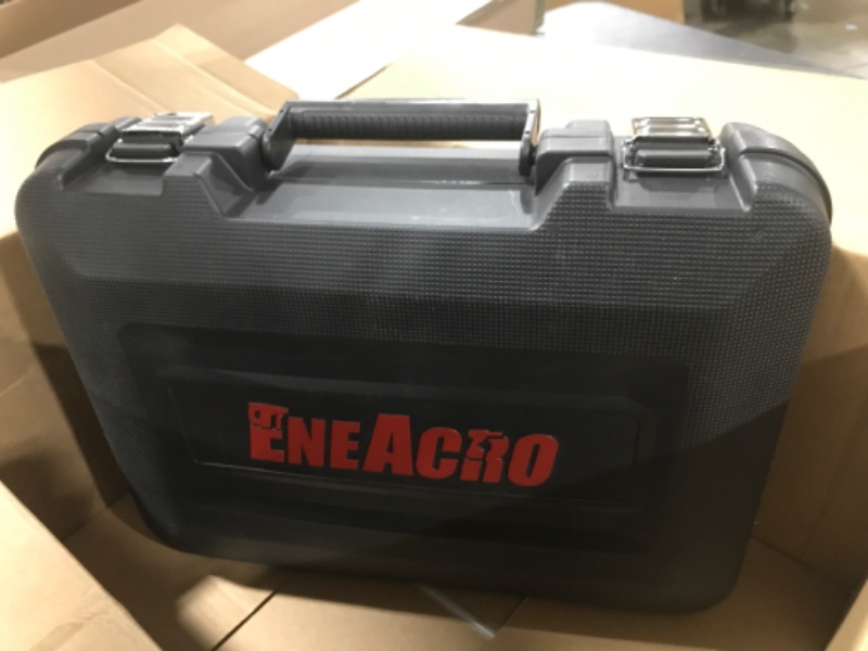 Photo 2 of ENEACRO 1-1/4 Inch SDS-Plus 13 Amp Heavy Duty Rotary Hammer Drill, Safety Clutch 4 Functions with Vibration Control Including Grease, Chisels and Drill Bits with Case
