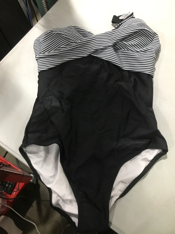 Photo 1 of B2PRITY BLACK AND WHITE ONE PIECE SWIMSUIT SMALL