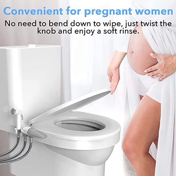 Photo 3 of 2-in-1 Bidet Attachment for Toilet Bidet Sprayer, Ultra-Slim Toilet Bidet Sprayer Attachment, Adjustable Cold Fresh Water Pressure,Non-Electric Bidet Toilet Seat
