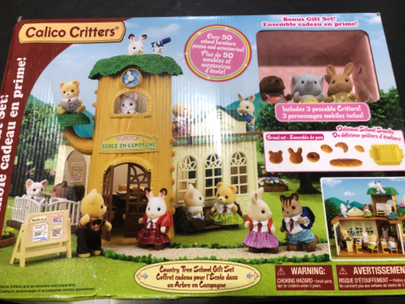 Photo 2 of Calico Critters Country Tree School Gift Set Dollhouse Playset with Figures Furniture and Accessories
