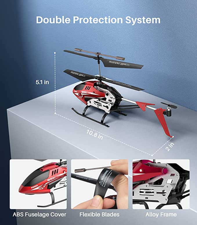 Photo 1 of SYMA RC Helicopters, Remote Control Helicopter Aircraft with Altitude Hold, One Key Take Off/Landing, High & Low Speed and Dual Protection System for Indoor to Fly for Kids and Adults Beginners