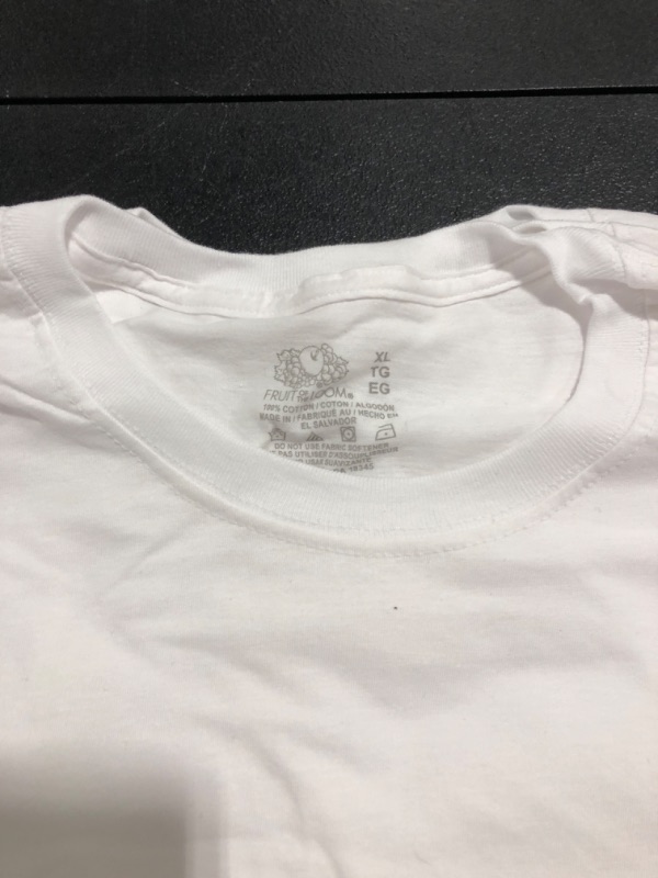 Photo 2 of 4 PACK MEN'S FRUIT OF THE LOOM T-SHIRTS. WHITE. SIZE XL. 