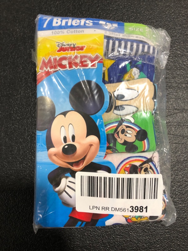 Photo 1 of Disney's Mickey Mouse 7-Pk. Cotton Briefs, Toddler Boys. SIZE 2T/3T. 
