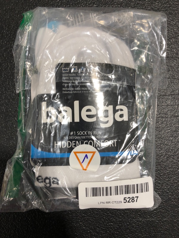 Photo 2 of Balega Hidden Comfort Performance No Show Athletic Running Socks for Men and Women (1 Pair), White, Large
