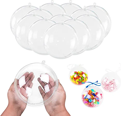 Photo 1 of 5.5" Clear Big Plastic Acrylic Arts & Crafts Giant Mold Shells Molding Balls Crafting Kit (140mm) (6)
