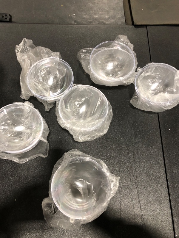 Photo 1 of 5.5" Clear Big Plastic Acrylic Arts & Crafts Giant Mold Shells Molding Balls Crafting Kit (140mm) (6)

