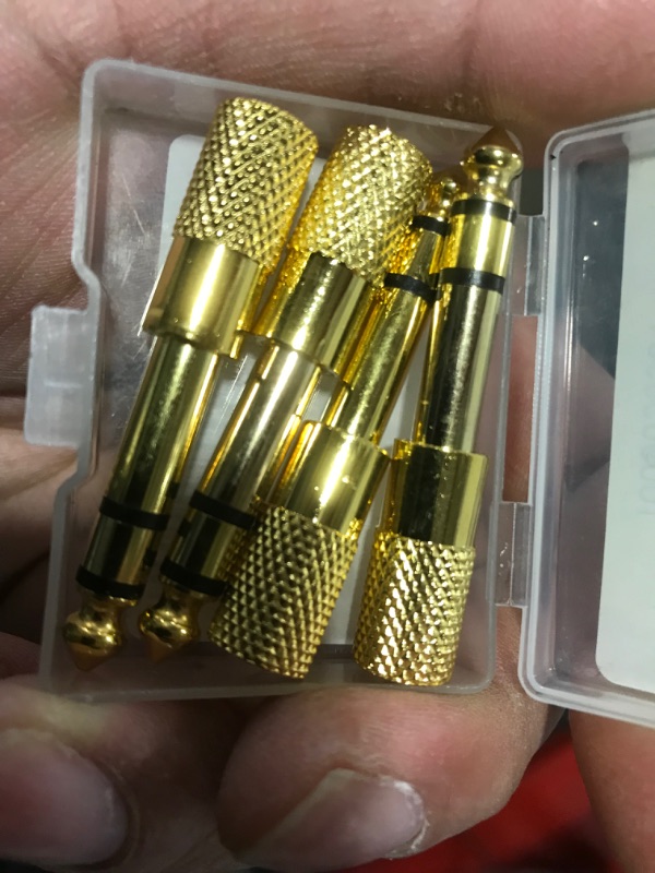 Photo 1 of Audio Stereo TRS Converter Adapters (4 -Pack Gold Plated)