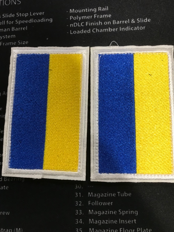 Photo 1 of blue/yellow patches