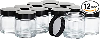 Photo 1 of 4OZ Glass Jars with Lids, Hoa Kinh Small Glass Jars, 12 Pack Empty Round Canning Storage Jars Containers for Storing Lotions, Powders, and Ointments
