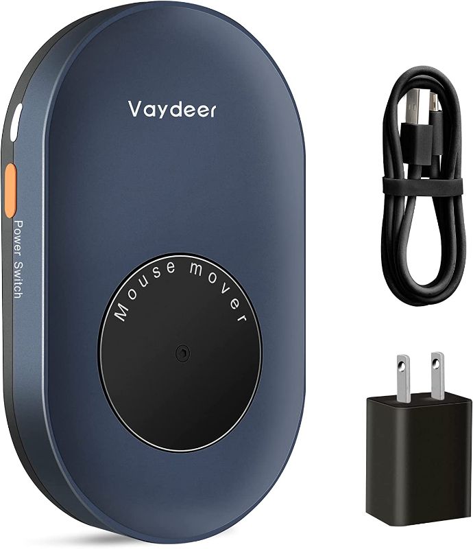 Photo 1 of Vaydeer Undetectable Mouse Jiggler with Power Adapter and ON/Off Switch Mouse Mover Simulator, Driver-Free Mouse Movement Simulation for Computer Awakening
