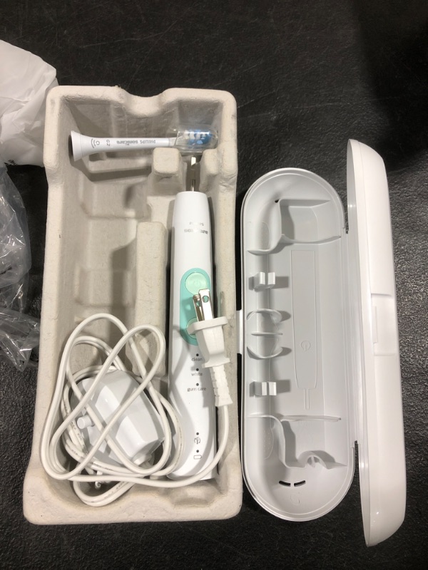 Photo 2 of Philips Sonicare ProtectiveClean 5100 Rechargeable Electric Power Toothbrush, White, HX6857/11 White Standard