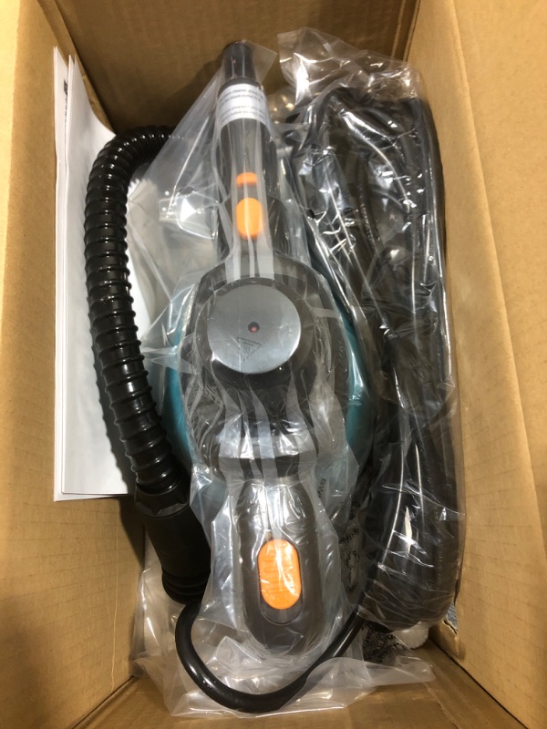 Photo 2 of Handheld Steam Cleaner, with Steam Lock Button for Hands-free Steaming, Continuous Steam with Unlimited Use Time, Fast Heating, Full Accessory Set hand Steamer for Cleaning Home,Kitchen, Bathroom, Car
