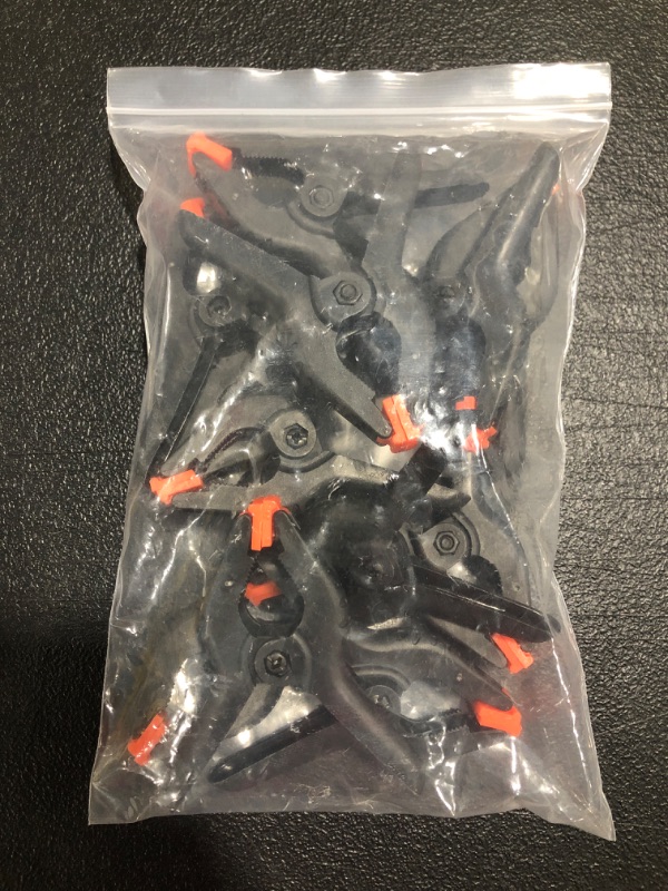 Photo 2 of 12 PCS 3.5 Inch Spring Clamps, Plastic Clips, Small Mini Backdrop Heavy Duty Clips for Crafts, Large Strong Plastic Clamps for Woodworking