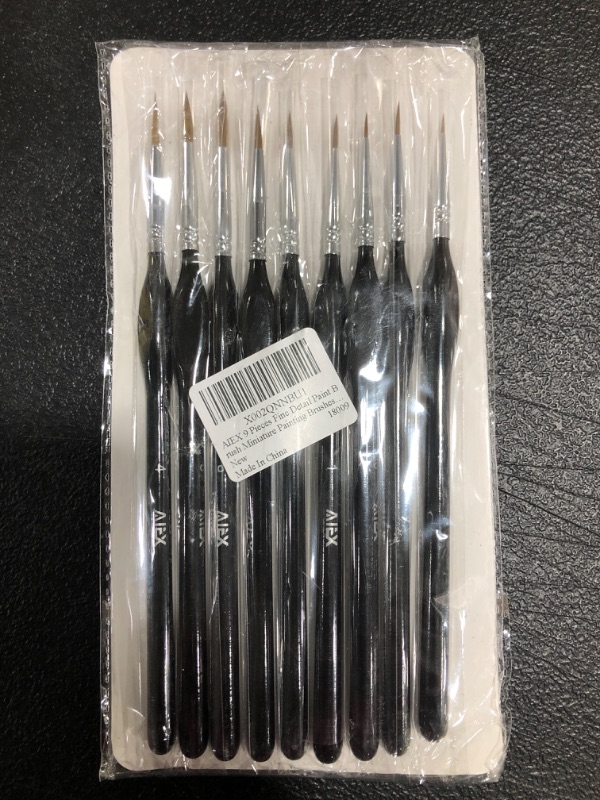 Photo 1 of 9 PIECE DETAIL PAINT BRUSH SET. 