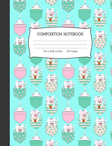 Photo 1 of Composition Notebook: Pocket Cats Wide Ruled Blank Journal

