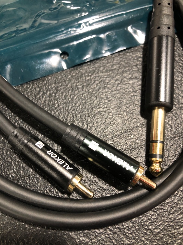 Photo 2 of 1/4 INCH TRS M to 2 RCA M CABLE. 3FT. 