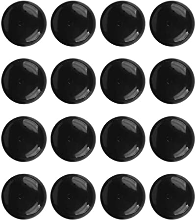 Photo 1 of 16 Pack 1.5" Wrought Iron Patio Furniture Glides Outdoor Chair Leg Floor Protector - End Cover - Inserts (Balck)
