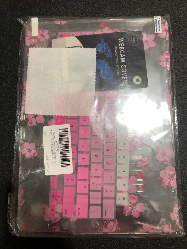 Photo 2 of CISSOOK Hard Shell Case for MacBook Pro 13 inch M2 Chip A2338 M1 A2289 A2251 2022-2020 Released, Cherry Floral Beauty Cover with Keyboard Cover and Screen Protector for 2022 Pro 13" - Cherry Blossoms
