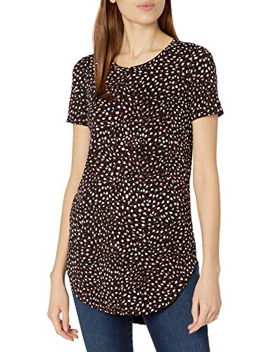 Photo 1 of Daily Ritual Women's Jersey Standard-Fit Short-Sleeve Open Crewneck Tunic, Abstract Print, XX-Large
